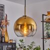 Koyoto Pendant Light glass 25 cm antique brass, 1-light source