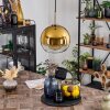 Koyoto Pendant Light glass 25 cm antique brass, 1-light source