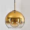 Koyoto Pendant Light glass 25 cm antique brass, 1-light source