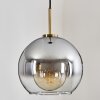 Koyoto Pendant Light glass 25 cm antique brass, 1-light source