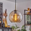 Koyoto Pendant Light glass 25 cm antique brass, 1-light source