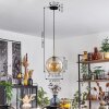 Koyoto Pendant Light glass 25 cm antique brass, 1-light source