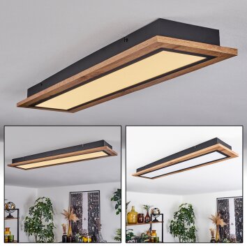 Salmi Ceiling Light LED Wood like finish, 1-light source