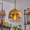 Koyoto Pendant Light glass 25 cm gold, black, 1-light source