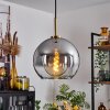 Koyoto Pendant Light glass 25 cm gold, black, 1-light source