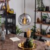 Koyoto Pendant Light glass 25 cm gold, black, 1-light source
