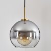 Koyoto Pendant Light glass 25 cm gold, black, 1-light source