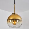 Koyoto Pendant Light glass 15 cm antique brass, 1-light source