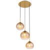 Globo JAMESSA Pendant Light brass, 3-light sources