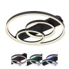 Globo AUGUSTO Ceiling Light LED gold, black, 2-light sources, Remote control, Colour changer