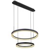 Globo AUGUSTO Pendant Light LED gold, black, 2-light sources, Remote control, Colour changer