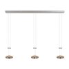 Steinhauer Piola Pendant Light LED brushed steel, 6-light sources