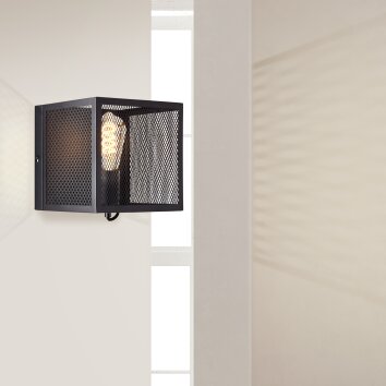 Brilliant Maze Wall Light black, 1-light source