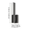 Eglo UGENTO Outdoor Wall Light LED black, 2-light sources