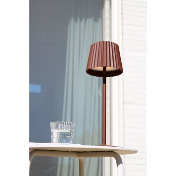 Lucide JUSTINE Table lamp LED rust-coloured, 1-light source