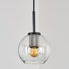 Koyoto Pendant Light glass 15 cm stainless steel, black, 1-light source