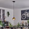 Koyoto Pendant Light glass 15 cm stainless steel, black, 1-light source
