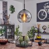 Koyoto Pendant Light glass 25 cm stainless steel, black, 1-light source