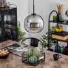 Koyoto Pendant Light glass 25 cm stainless steel, black, 1-light source