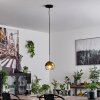 Koyoto Pendant Light glass 15 cm black, silver, 1-light source
