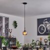 Koyoto Pendant Light glass 15 cm stainless steel, black, 1-light source