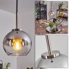 Koyoto Pendant Light glass 15 cm black, silver, 1-light source