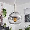 Koyoto Pendant Light glass 15 cm black, silver, 1-light source