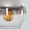 Koyoto Pendant Light glass 15 cm black, silver, 1-light source