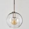 Koyoto Pendant Light glass 20 cm black, silver, 1-light source