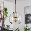 Koyoto Pendant Light glass 15 cm black, silver, 1-light source