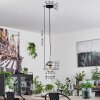 Koyoto Pendant Light glass 15 cm black, silver, 1-light source