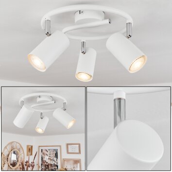 Javel Ceiling Light chrome, white, 3-light sources