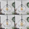 Koyoto Pendant Light glass 25 cm stainless steel, black, 1-light source
