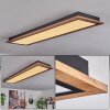 Salmi Ceiling Light LED Wood like finish, 1-light source