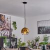 Koyoto Pendant Light glass 25 cm black, silver, 1-light source