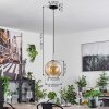 Koyoto Pendant Light glass 25 cm black, silver, 1-light source
