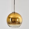Koyoto Pendant Light glass 20 cm black, silver, 1-light source