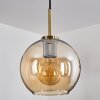Koyoto Pendant Light glass 20 cm stainless steel, black, 1-light source