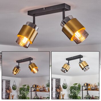 Traak Ceiling Light black, 2-light sources