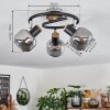 Lexington Ceiling Light black, 3-light sources