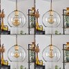 Koyoto Pendant Light glass 25 cm gold, black, 1-light source