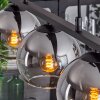 Koyoto Pendant Light glass 15 cm chrome, clear, Smoke-coloured, 3-light sources