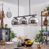 Koyoto Pendant Light glass 20 cm Smoke-coloured, 3-light sources