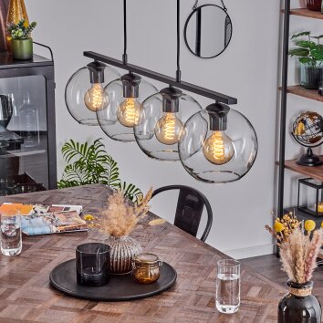 Koyoto Pendant Light glass 20 cm clear, 4-light sources