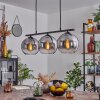 Koyoto Pendant Light glass 20 cm Smoke-coloured, 3-light sources