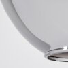 Koyoto Pendant Light glass 20 cm chrome, Smoke-coloured, 4-light sources