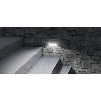 Globo SOLAR Outdoor Wall Light LED grey, black, 1-light source, Motion sensor