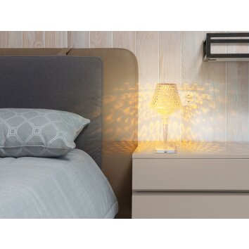 Globo GIXI Table lamp LED transparent, clear, 1-light source