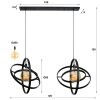 Galaxy pendant luminaire Antique, 2-light sources