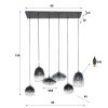 Kissaboui pendant luminaire black, 6-light sources